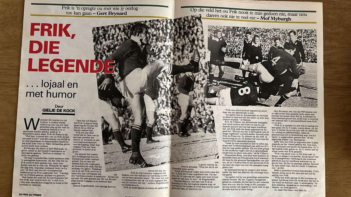 The Greatest Player of the 20th Century - Frik du Preez, Multiple Signatures, details below