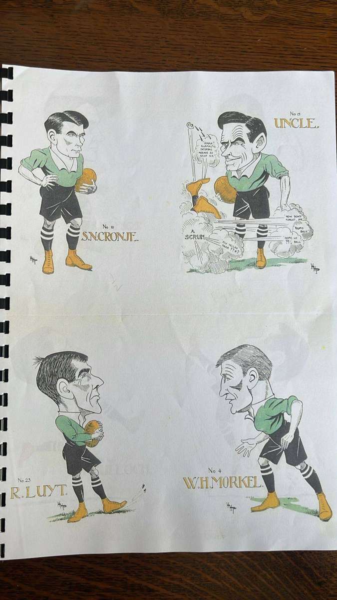 1912/13 Springbok Squad Caricatures, details below