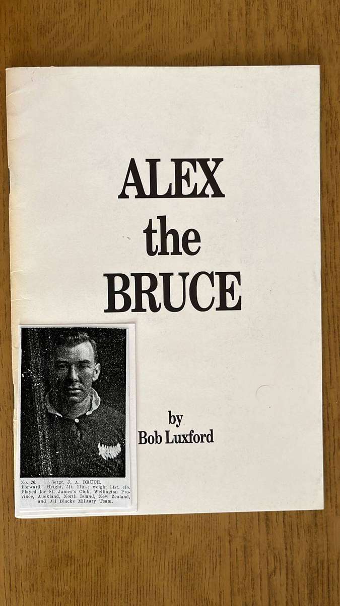Alex the Bruce by Bob Luxford (All Blacks No.8), details below