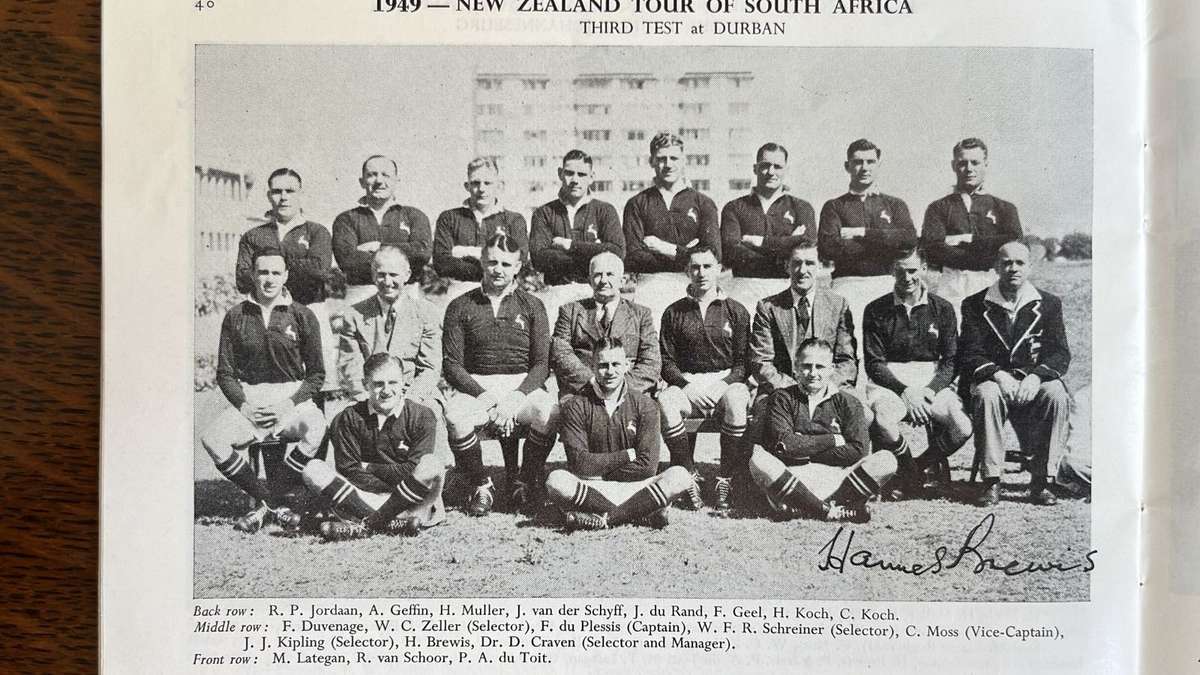1891 - 1956 South African Rugby Test Teams Signed Booklet, details below