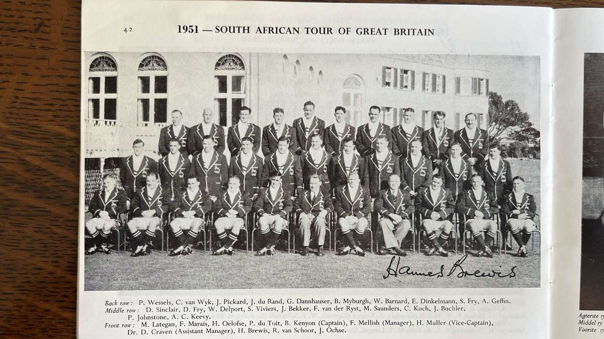 1891 - 1956 South African Rugby Test Teams Signed Booklet, details below