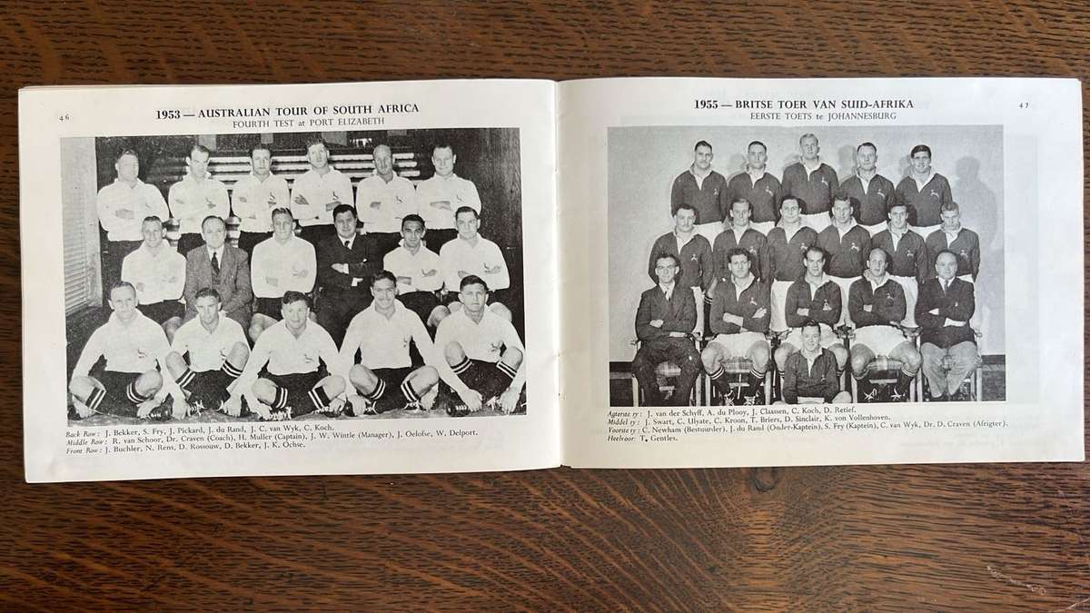 1891 - 1956 South African Rugby Test Teams Signed Booklet, details below
