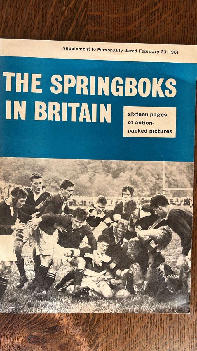 1961 The Springboks in Britain Supplement, details below