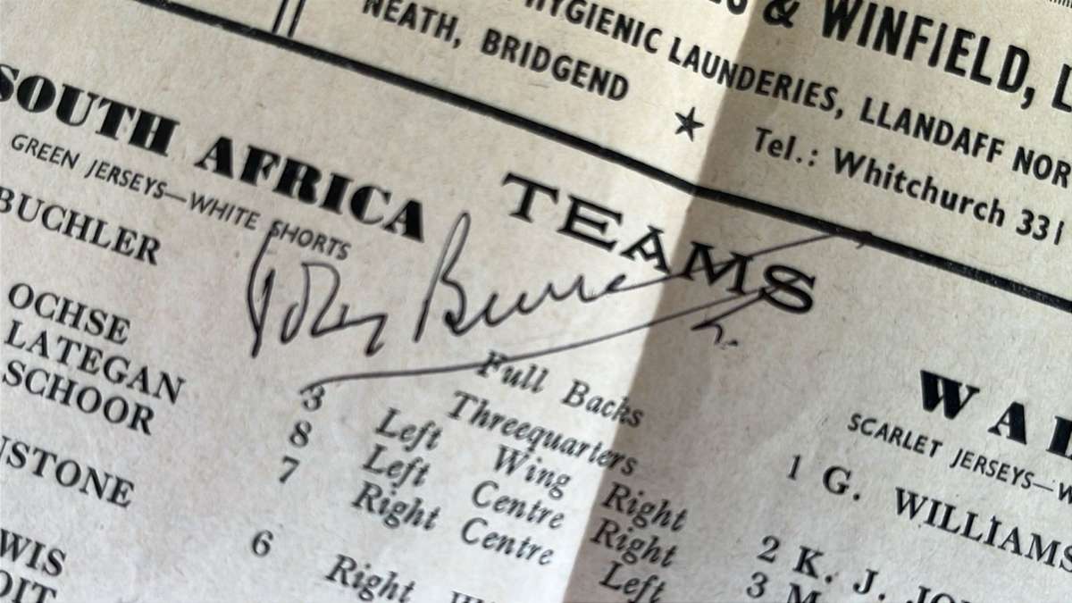 1951 South Africa vs Wales Signed & Inscribed Programme, details below