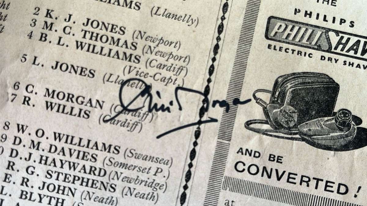 1951 South Africa vs Wales Signed & Inscribed Programme, details below