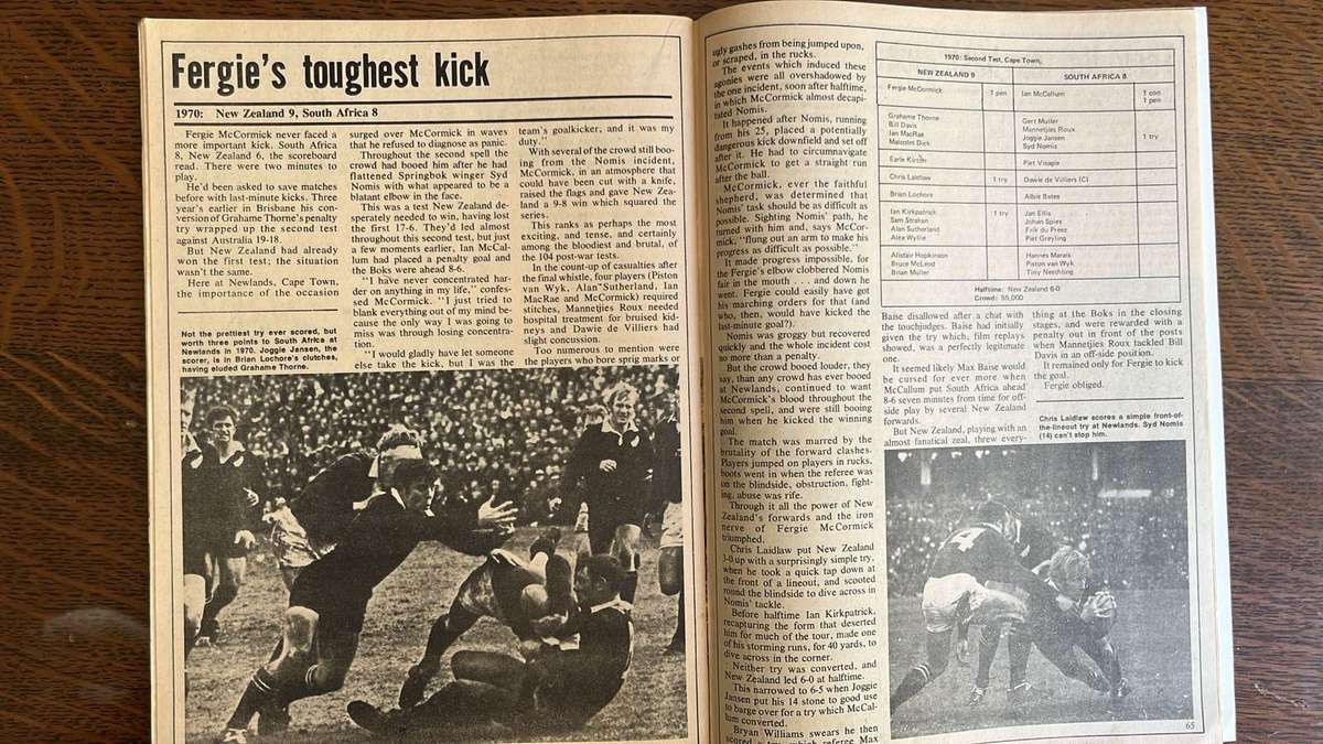 1946 - 1975 All Blacks - Great Test Victories Magazine, details below