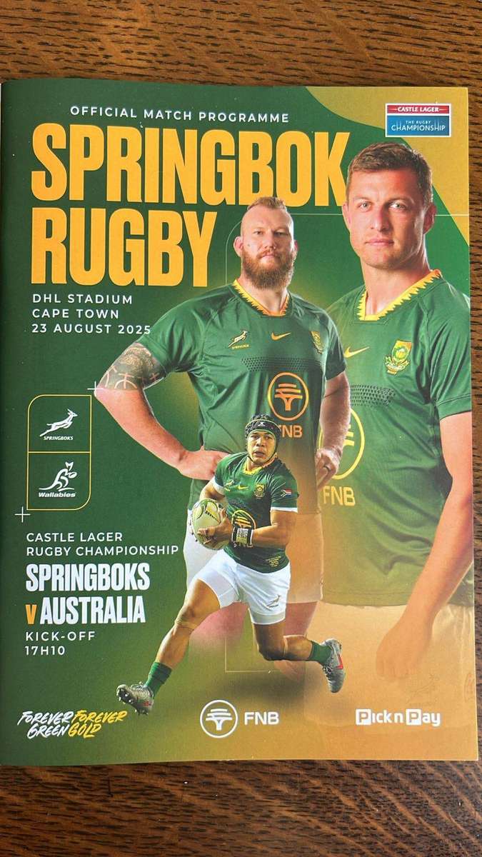 2025 Springboks vs Australia, Pack 2 x Programmes, details below