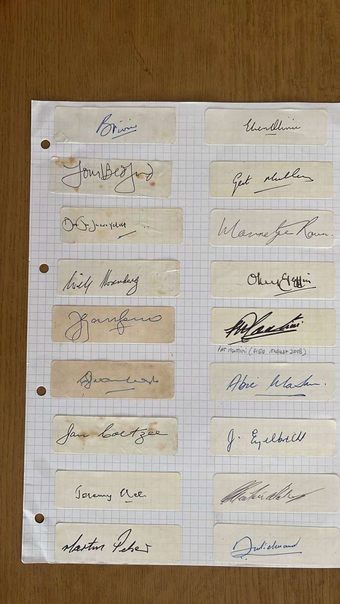 Original Signatures x 18, details below