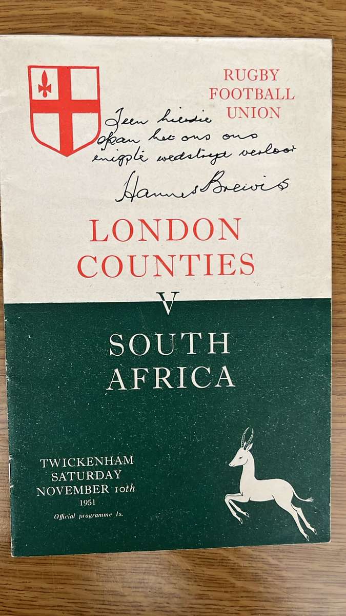 From Hannes Brewis Private Collection - 3 Items, with Original Signatures, details below