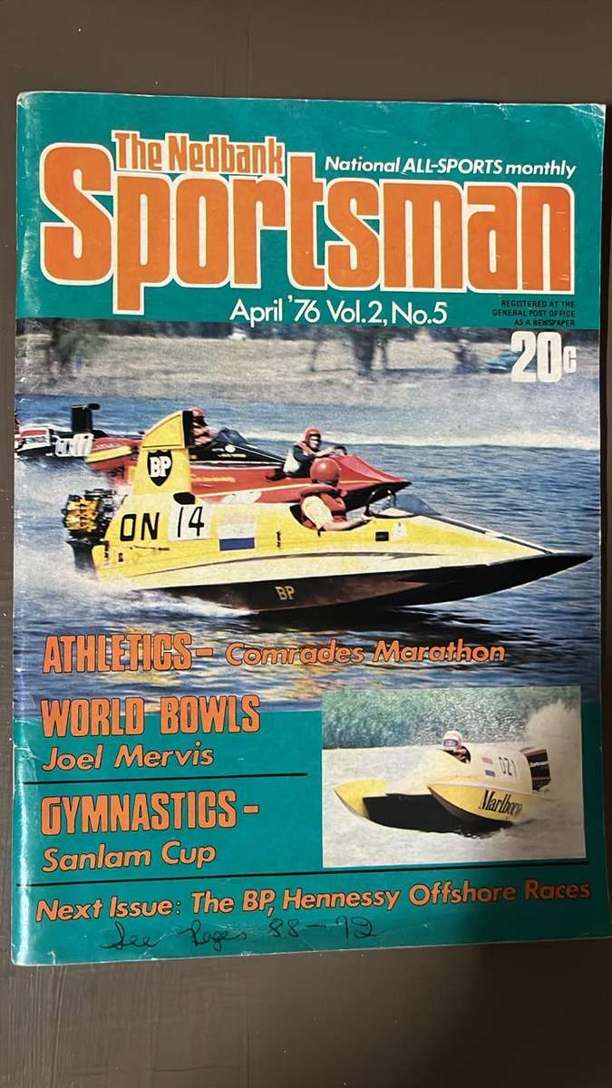 1976 Nedbank Sportsman Magazine 2 for the Price of 1, details below