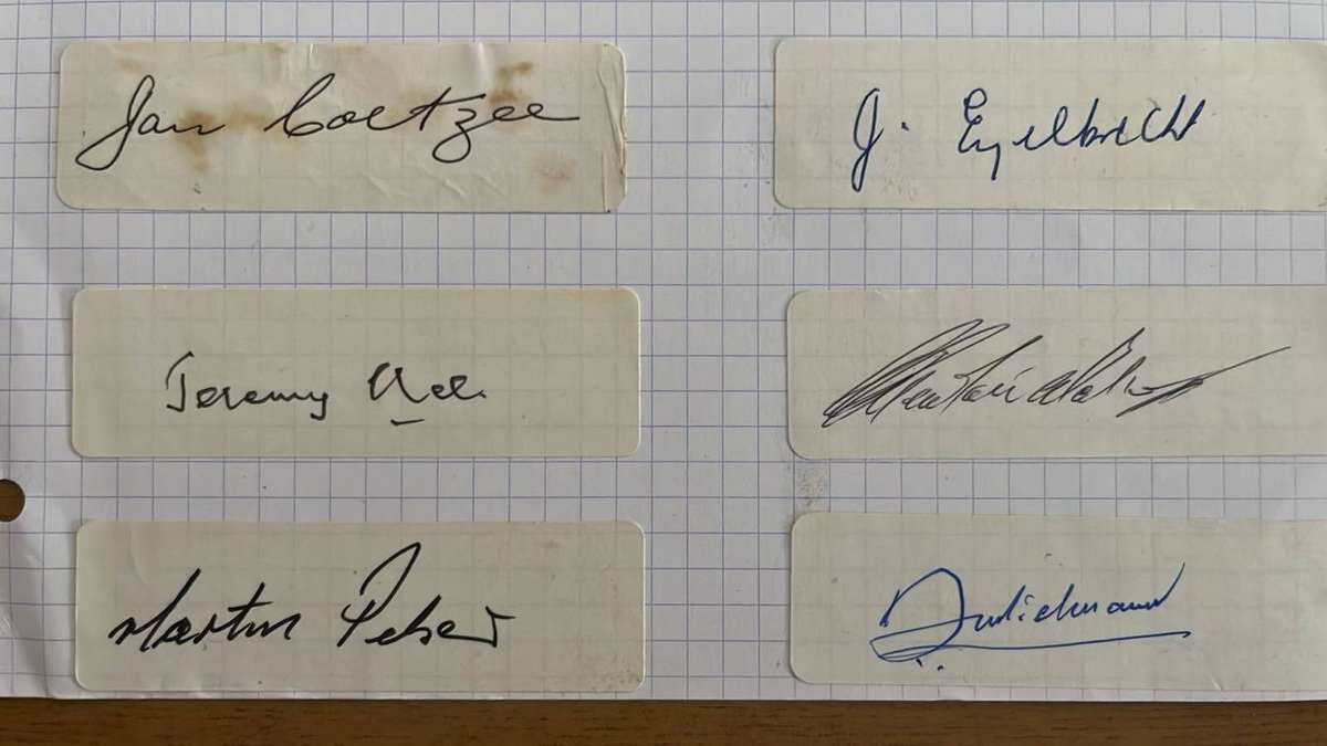 Original Signatures x 18, details below