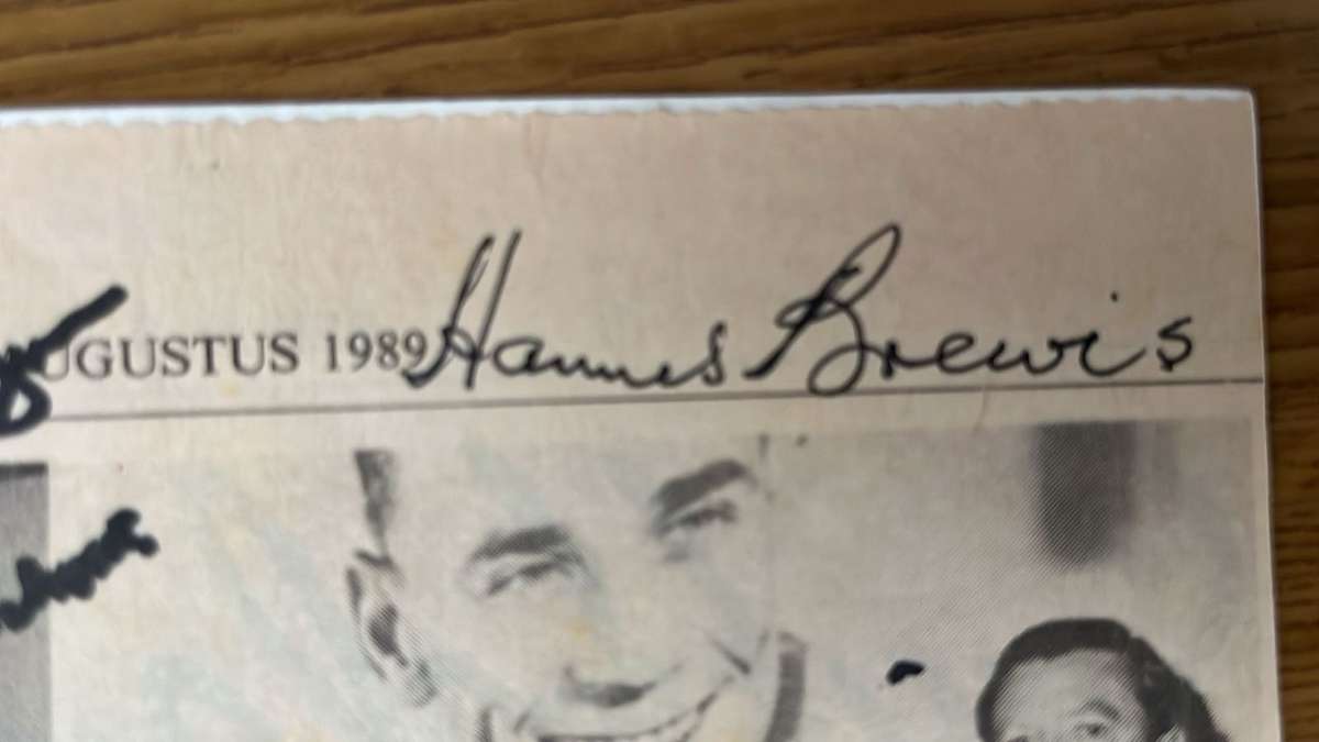 From Hannes Brewis Private Collection - 3 Items, with Original Signatures, details below