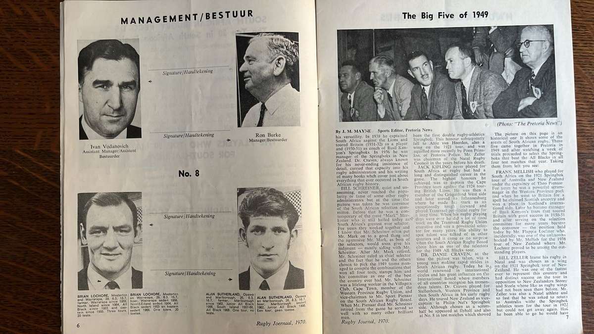 1970 All Blacks in South Africa Journal, details below