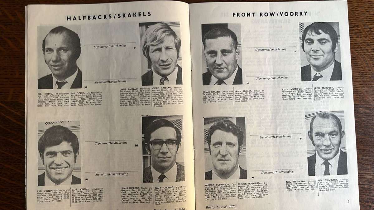 1970 All Blacks in South Africa Journal, details below