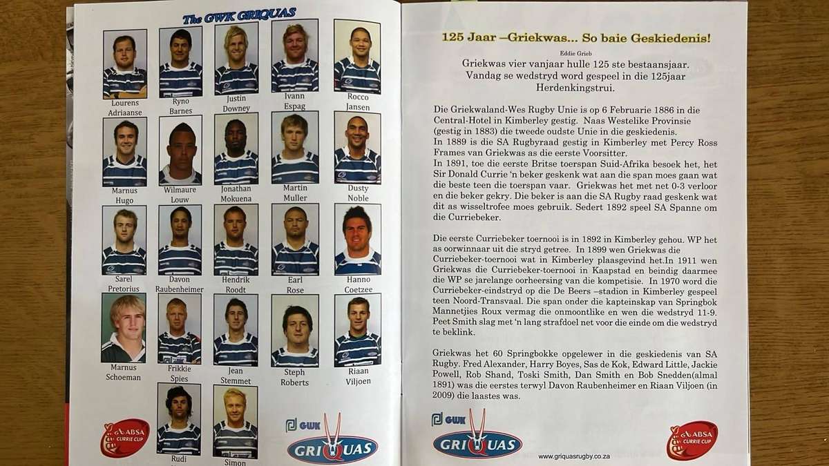 Two Very Interesting Programmes - Griquas vs Western Province & Boland vs Natal, details below