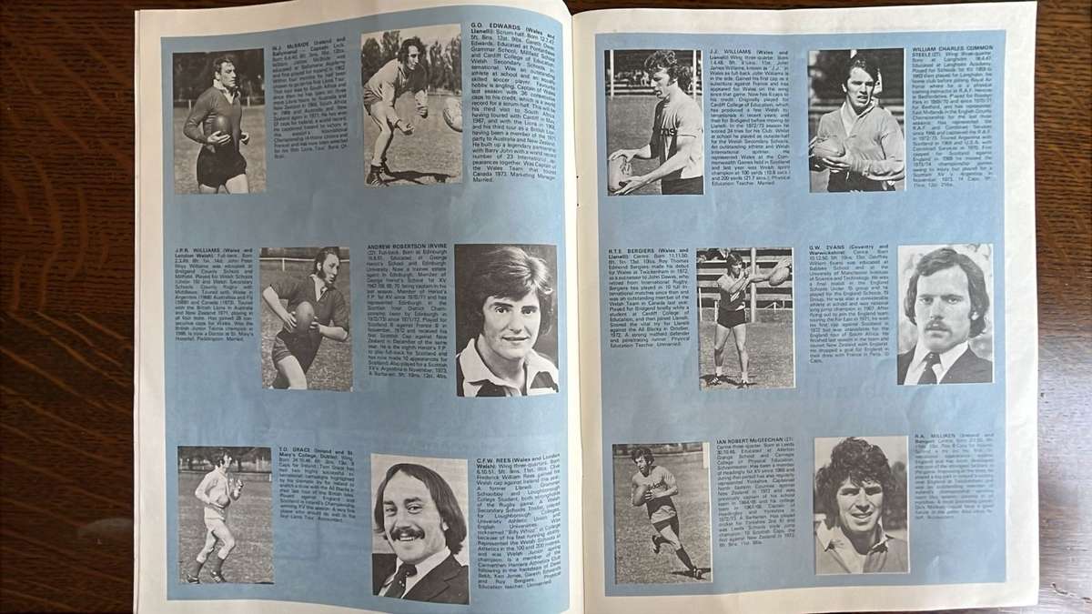 1974 2nd Test South Africa vs British Isles at Loftus Signed Programme, Team Sheet & Pin, see below