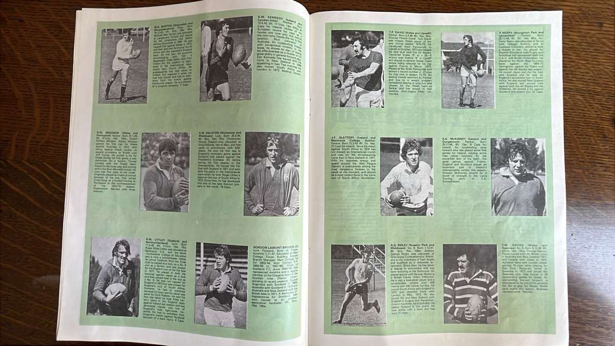 1974 2nd Test South Africa vs British Isles at Loftus Signed Programme, Team Sheet & Pin, see below