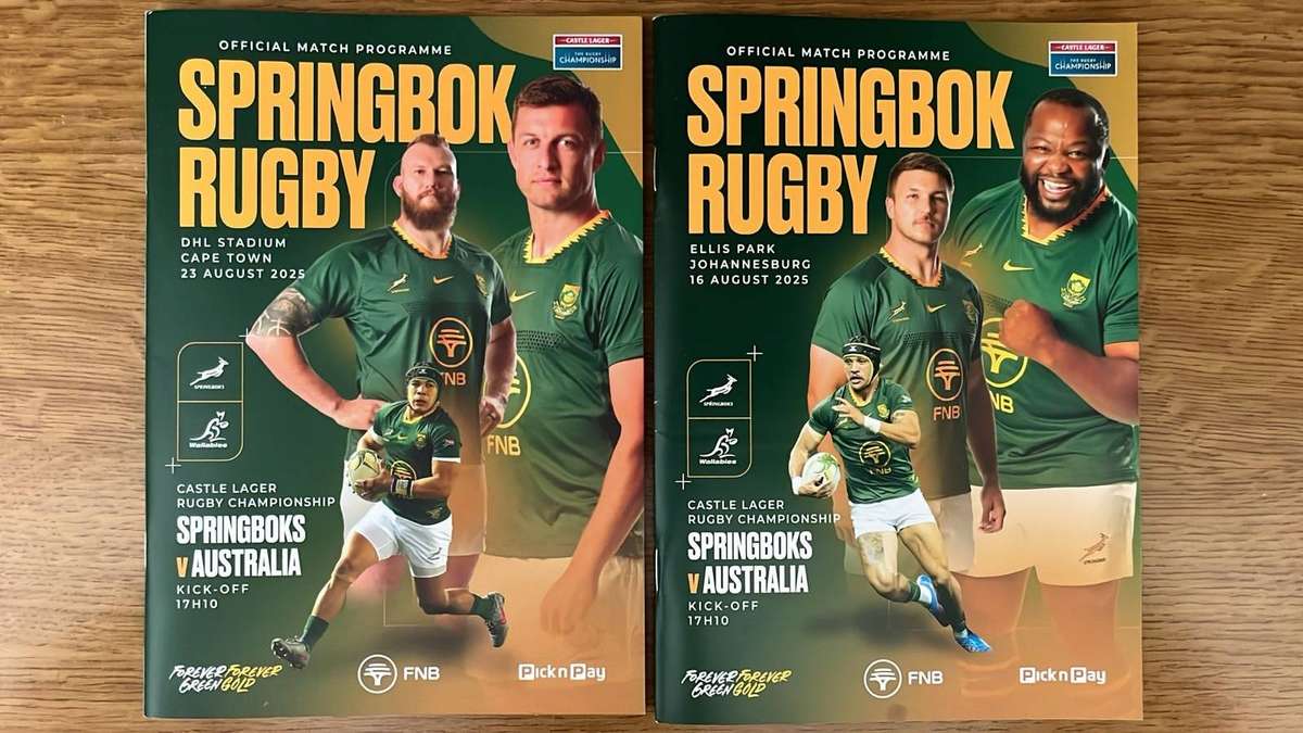 2025 Springboks vs Australia, Pack 2 x Programmes, details below