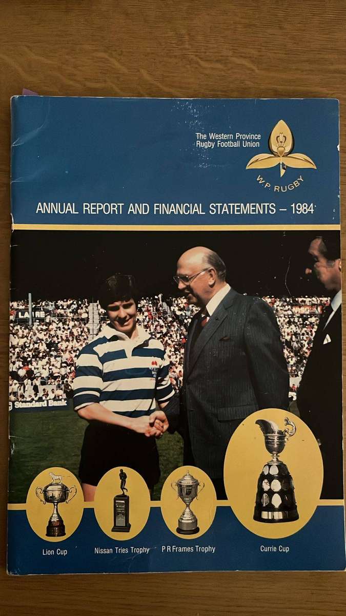 2004 Maties vs Japan & 1984 Western Province Annual Report, details below