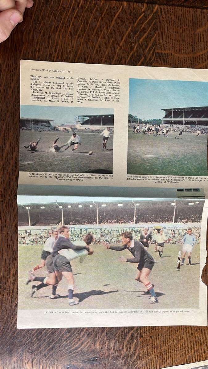 1964 Springbok Trials Newspaper Cuttings, details below