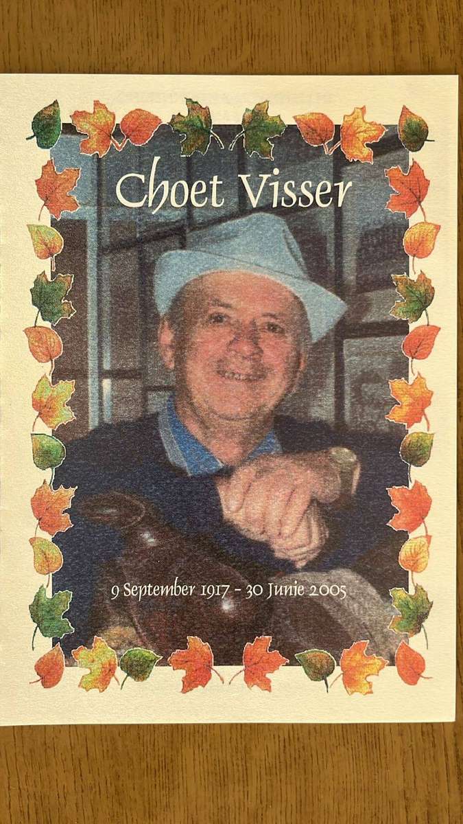 Choet Visser Doodsbrief, details below