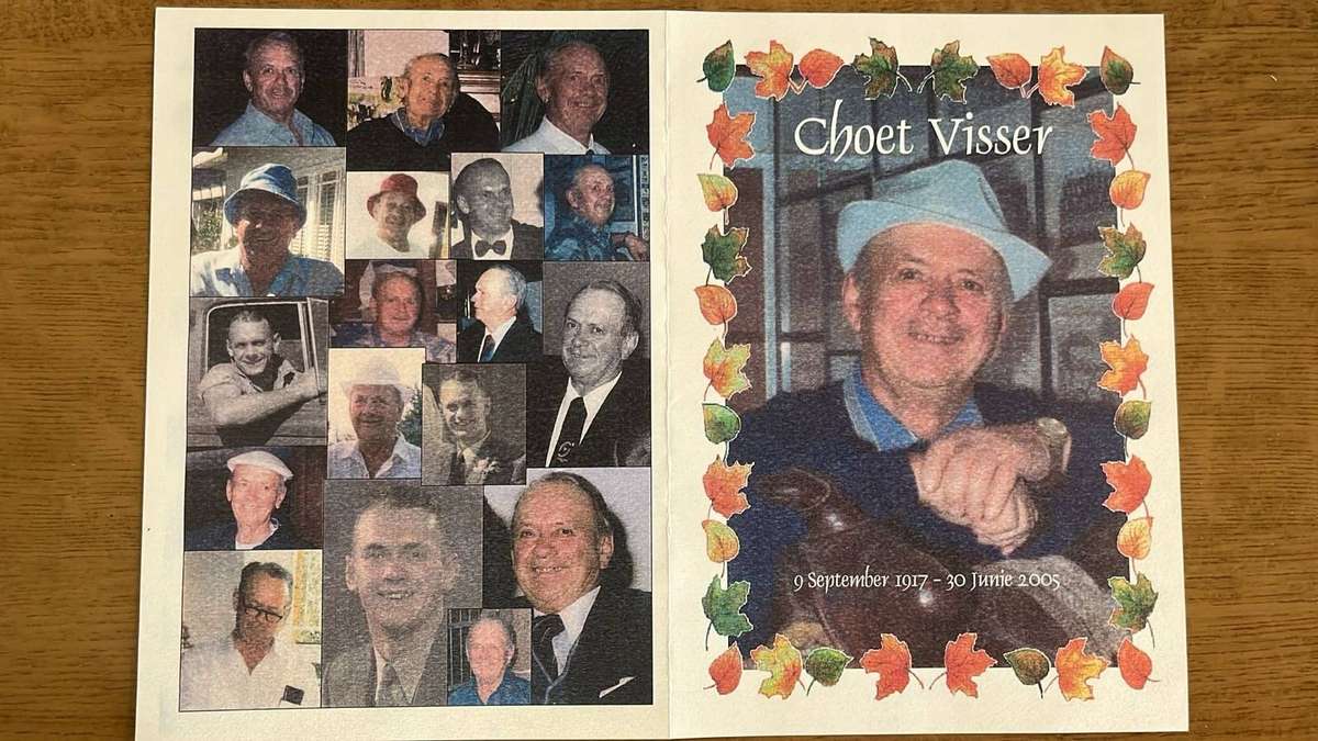 Choet Visser Doodsbrief, details below