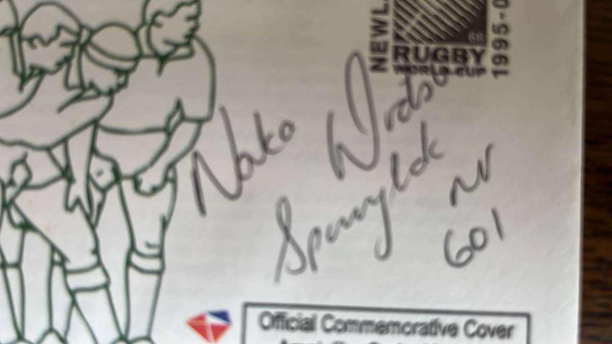 Naka Drotske Gala Dinner, Signed & Signed Rugby First Day Cover, details below