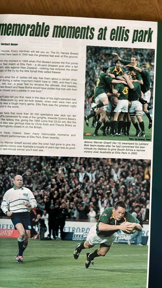 2004 South Africa vs New Zealand - A History of Rivalry Magazine, details below