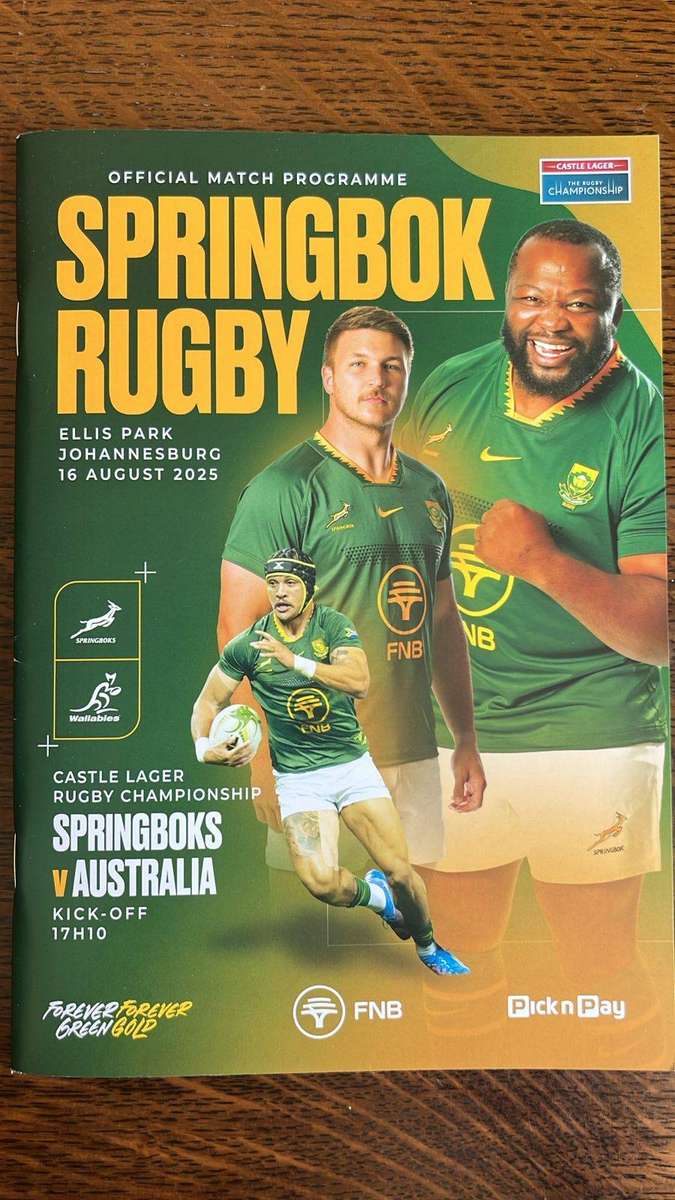 2025 Springboks vs Australia, Pack 2 x Programmes, details below