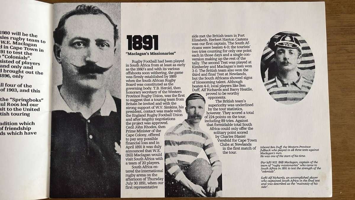 1980 Springboks vs Lions Brochure & Sticker Album, details below
