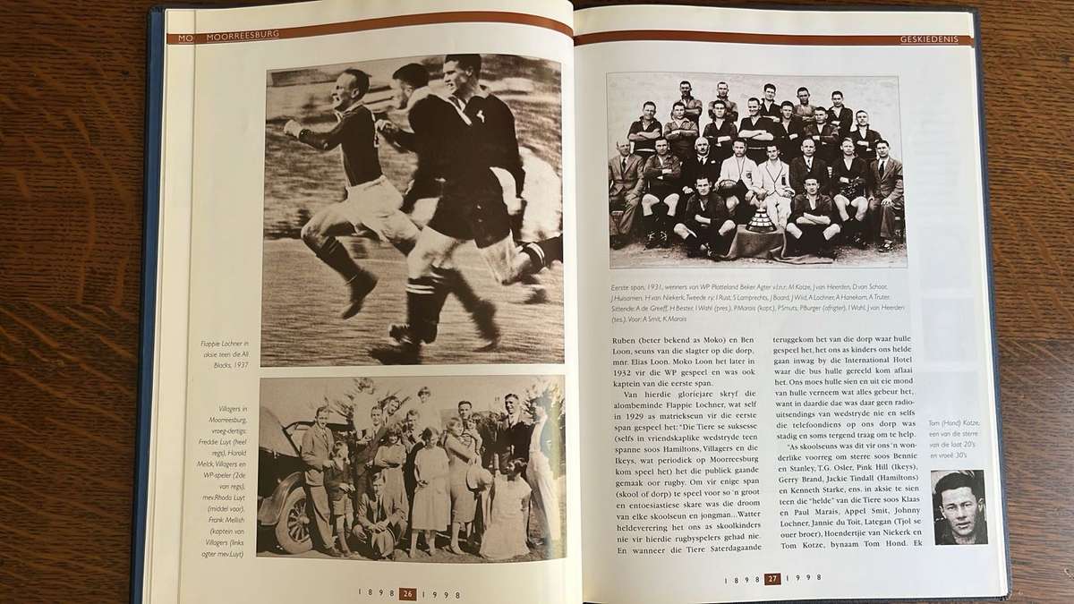 100 Jaar van Rugby - Die Verhaal van Moorreesburg Rugbyklub 1898-1998, details below