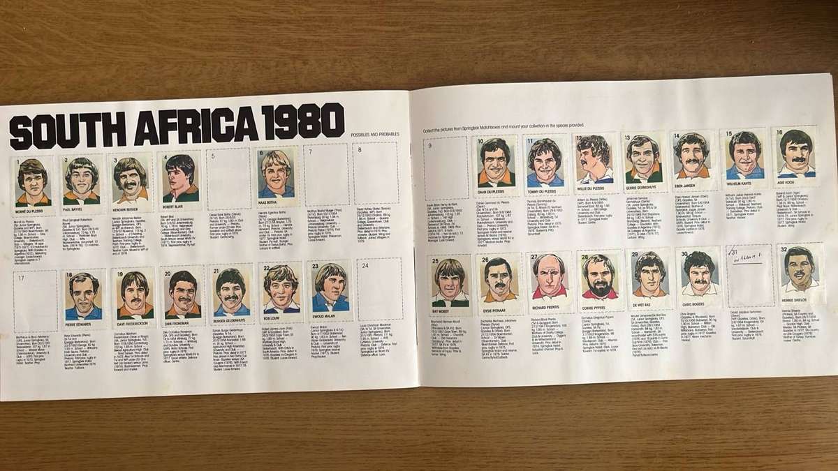 1980 Springboks vs Lions Brochure & Sticker Album, details below
