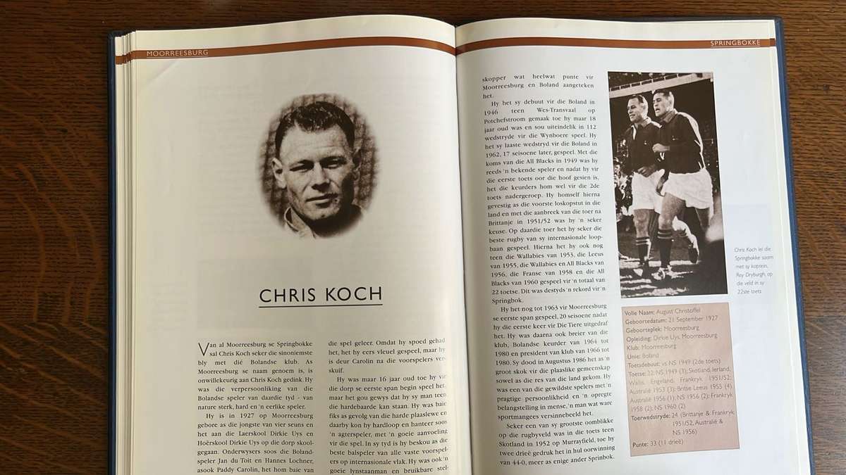 100 Jaar van Rugby - Die Verhaal van Moorreesburg Rugbyklub 1898-1998, details below