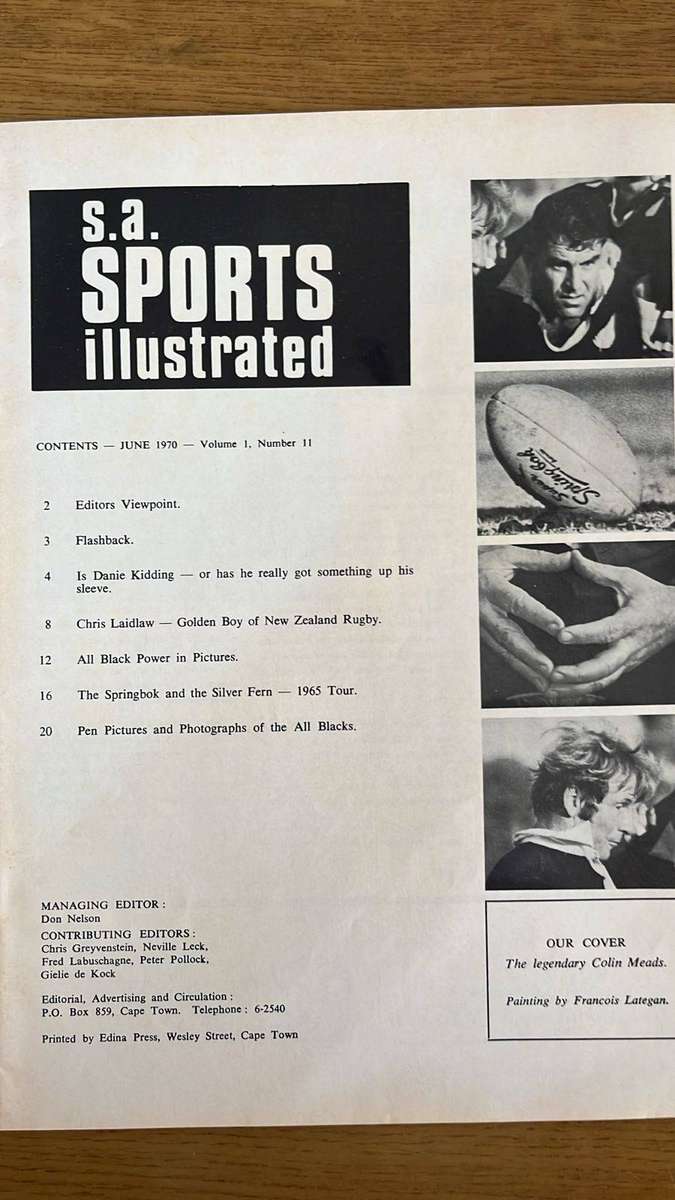 1970 S.A. Sports Illustrated Magazine, Signed, details below