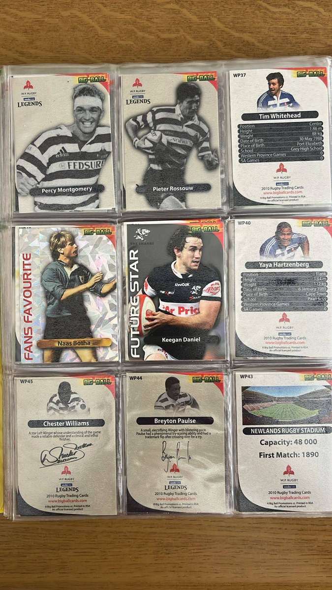 2010 Big Ball Rugby Cards, Complete Album, details below