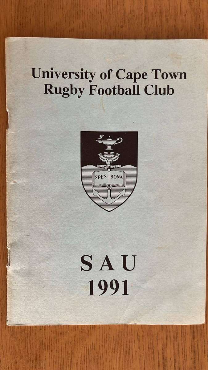 1991 South African Universities Under 20 Rugby Tournament Programme, details below