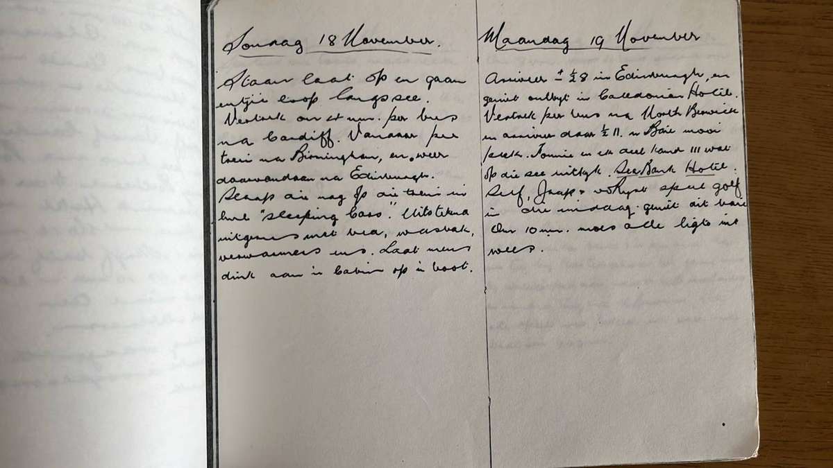 1951/52 Hannes Brewis Personal Diary during the Springbok Tour, details below