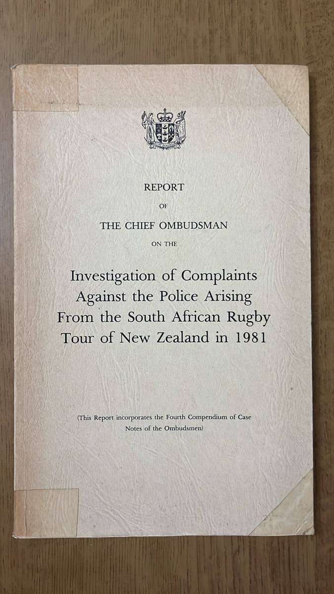 1981 Springbok Tour Chief Ombudsman Report, Full Title and details below