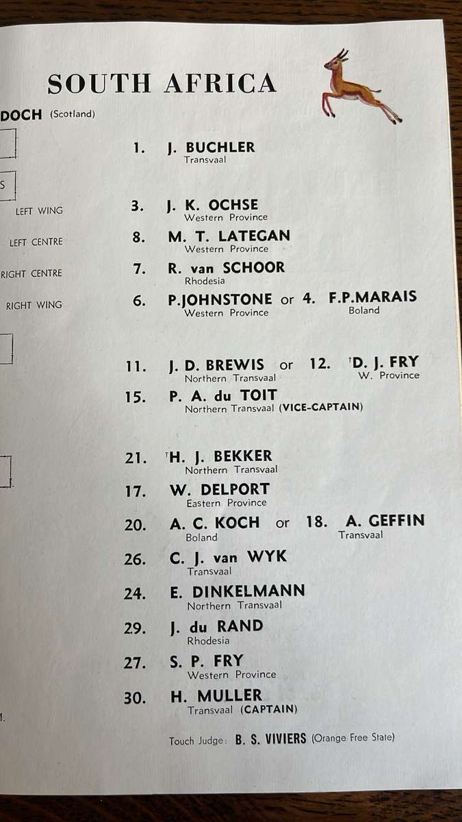 1952 England vs South Africa at Twickenham Signed Programme & Pin, details below