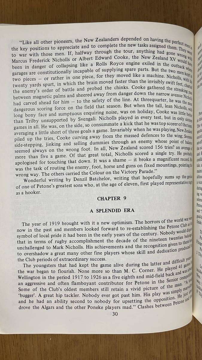 1885-1985 "True Blue" Petone Rugby Club & Centenary Service Programme, details below