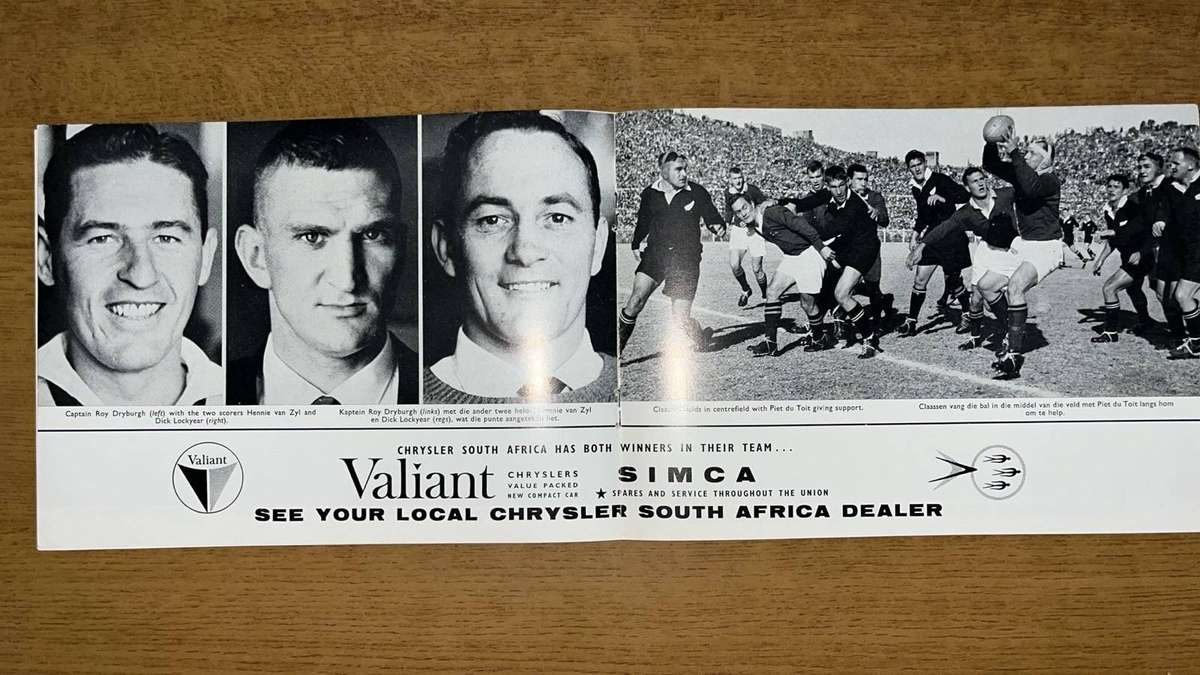1960 All Blacks Tour to South Africa, details below