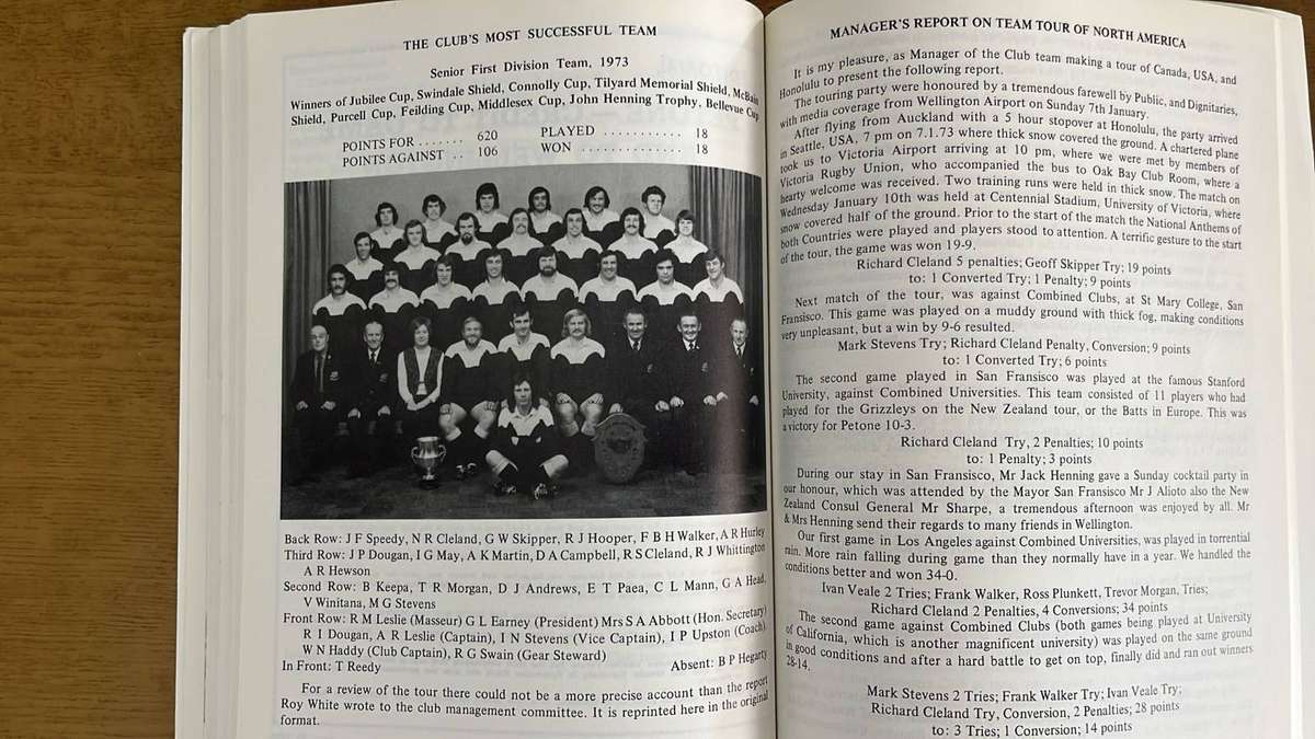 1885-1985 "True Blue" Petone Rugby Club & Centenary Service Programme, details below