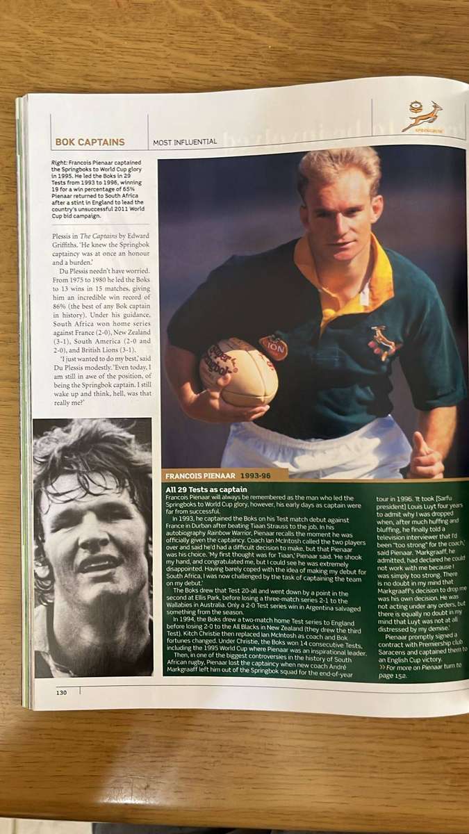15 Official SA Rugby Union Magazine, Special Centenary Edition, details below
