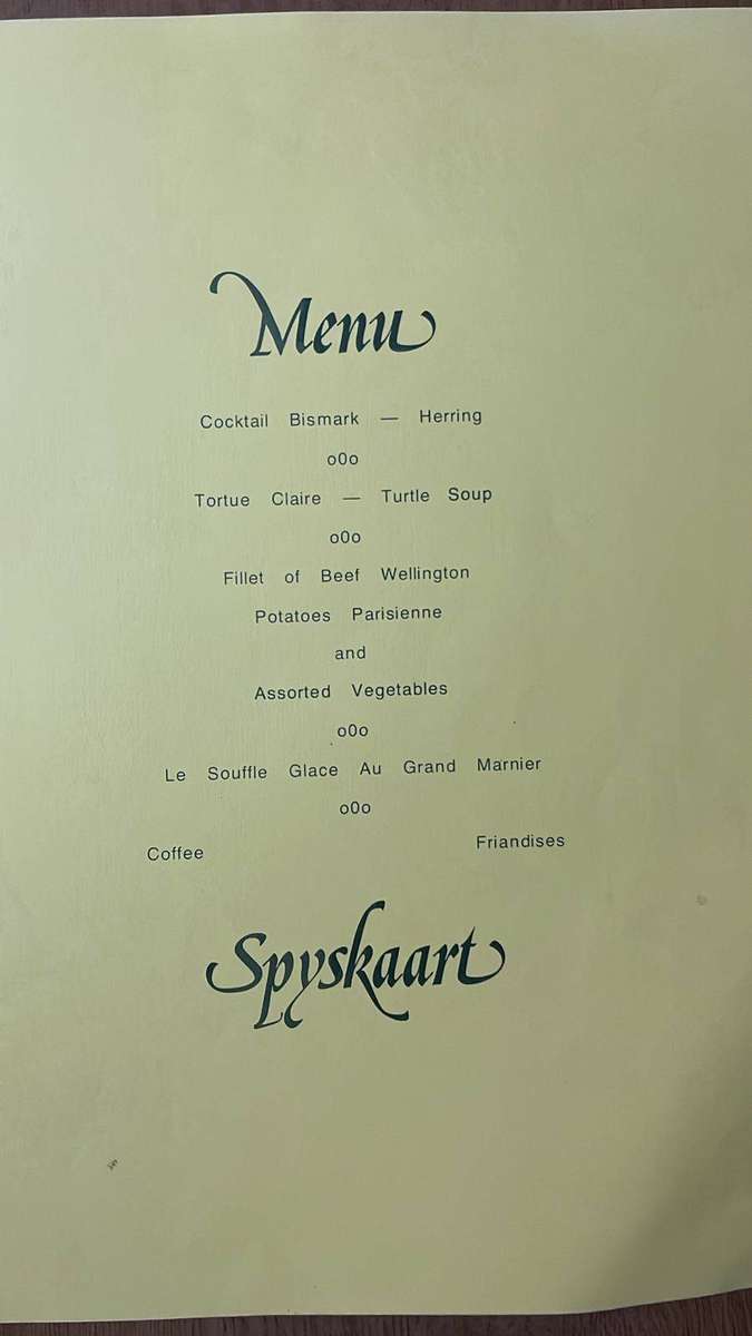 1951/52 Springboks Reunion Team Photo, Inscribed & Reunion Dinner Menu Card, details below