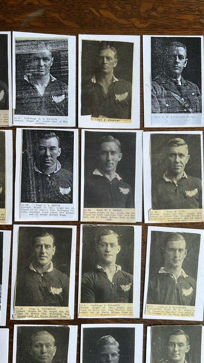 1919 New Zealand Services Touring South Africa Cards, Complete Set, details below
