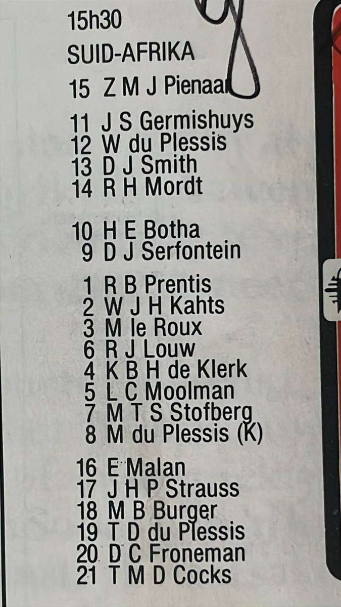 1980 Springboks vs British Lions at Bloemfontein Stadium Signed Programme, details below