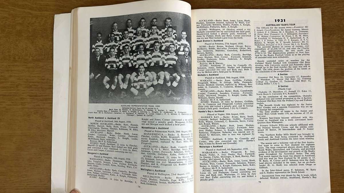 1883-1967 Rugby in Auckland Book, details below