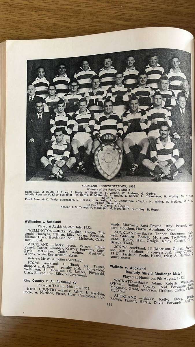 1883-1967 Rugby in Auckland Book, details below