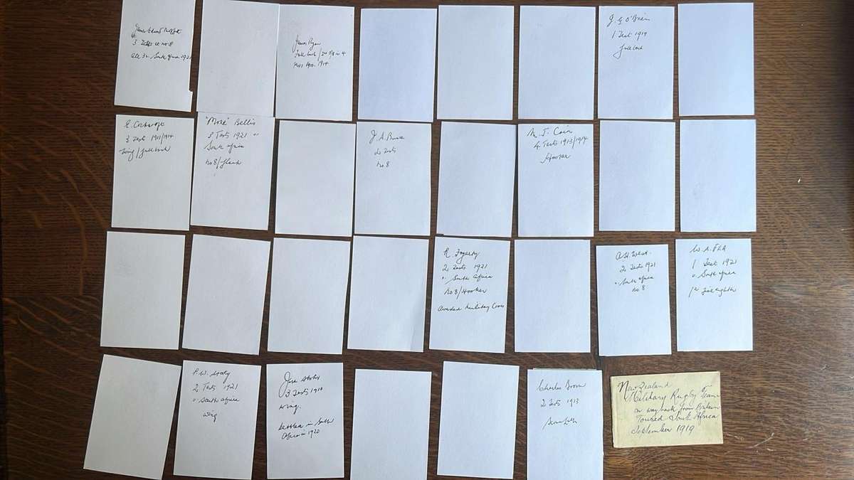 1919 New Zealand Services Touring South Africa Cards, Complete Set, details below