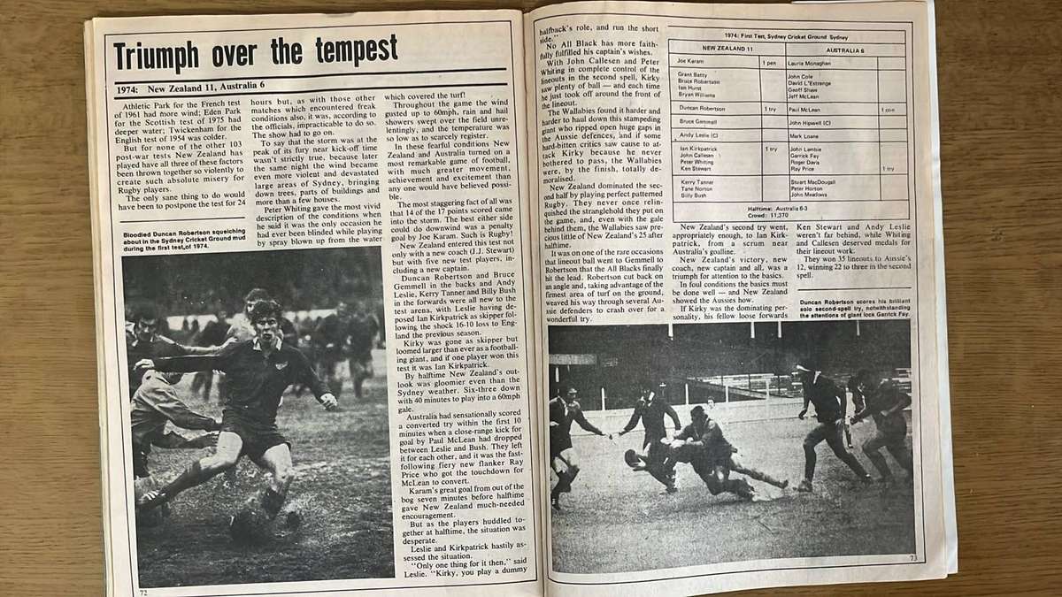 Great Test Victories All Blacks 1946-1975 Magazine, details below
